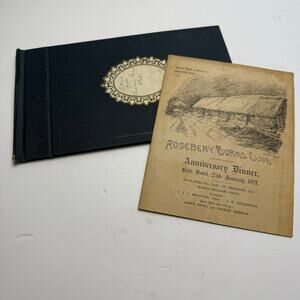 HISTORICAL LETTERS 1921 ROSEBERY BURNS CLUB MENU